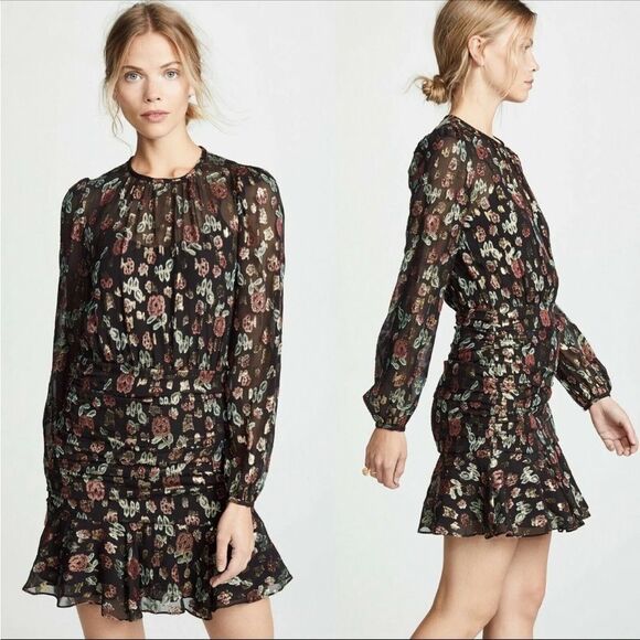 Veronica Beard Dresses & Skirts - Veronica Beard Robin Floral Silk Blend Mini Dress Size 2 Pink Print